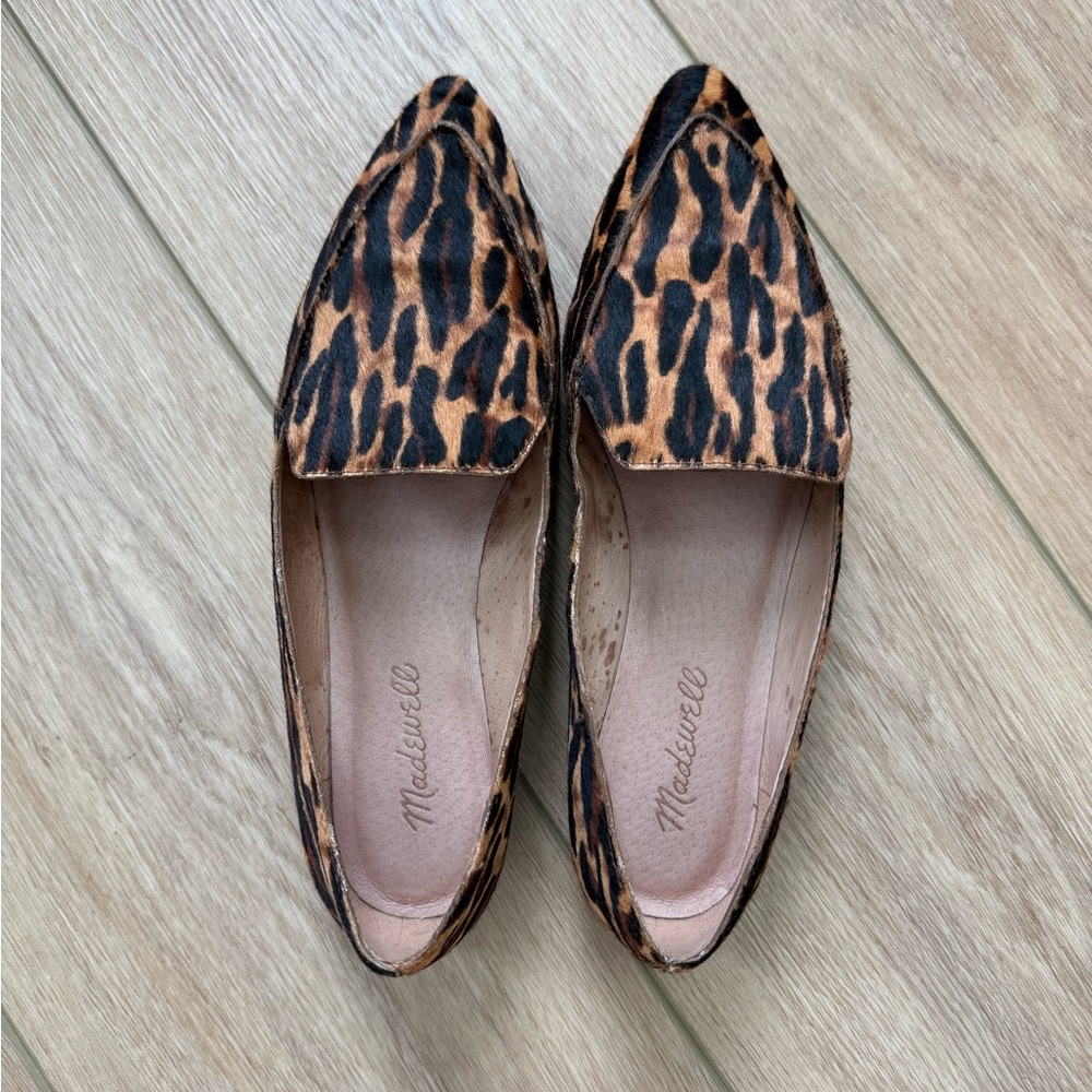 Madewell Lou loafer in animal print calf hair